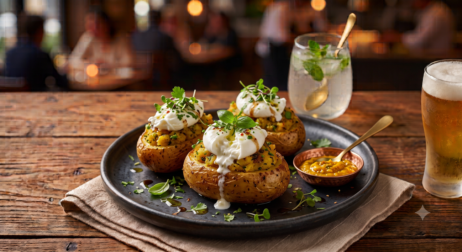 Bharwan Potato With Burrata