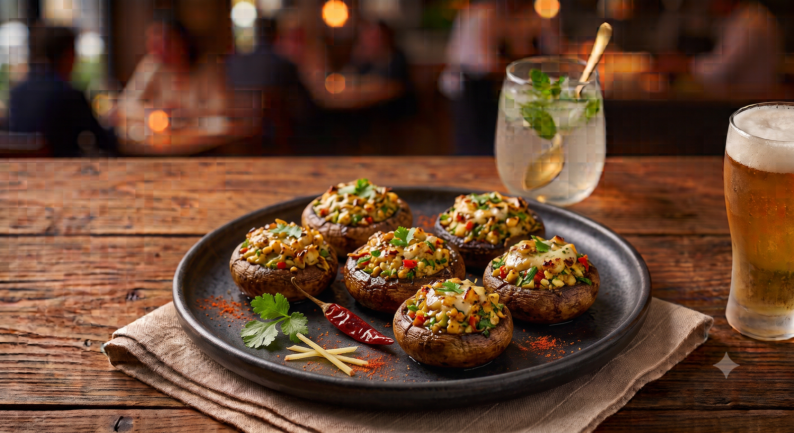 Stuffed Lasooni Mushroom